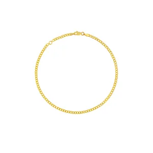 14K CURB CHAIN ANKLET