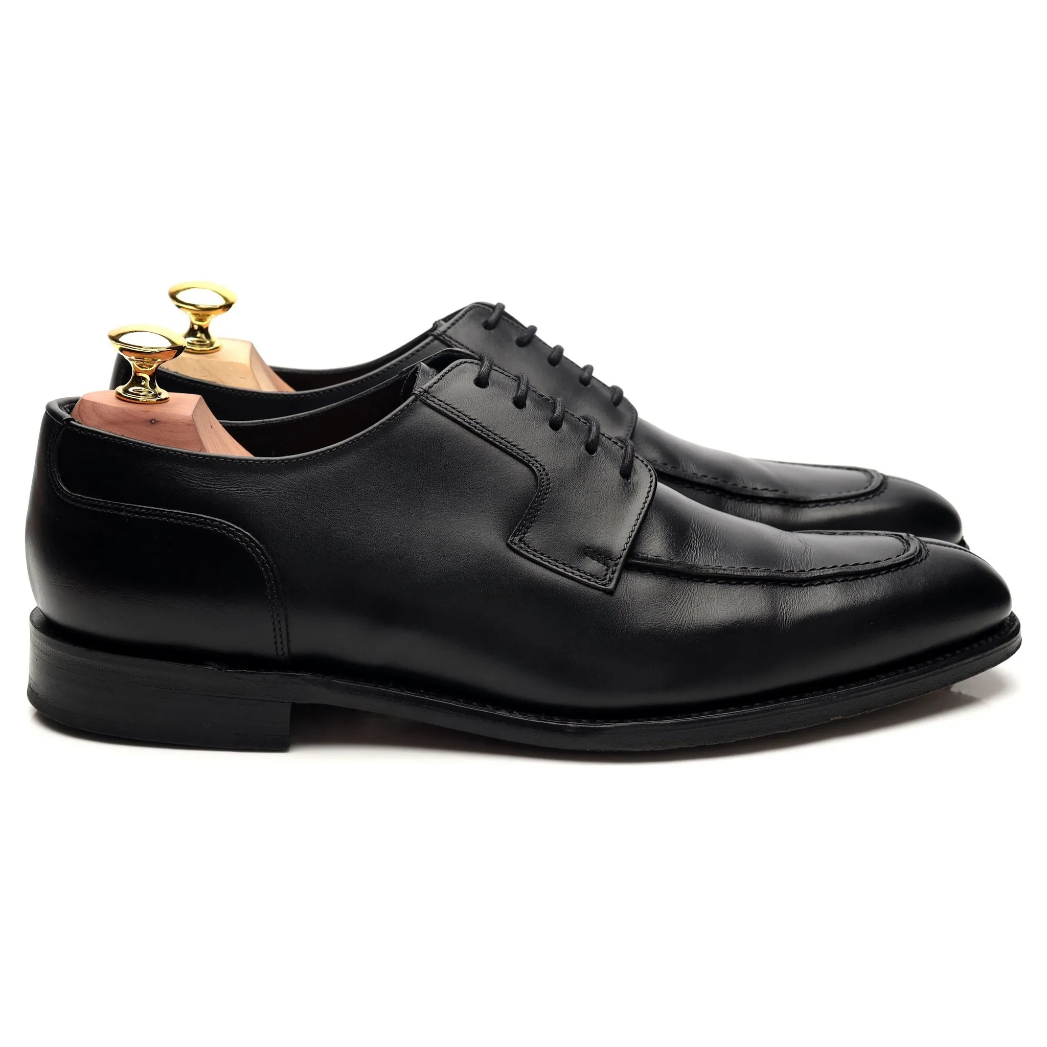 1880 Legacy 'Avon' Black Leather Split Toe Derby UK 7.5 F