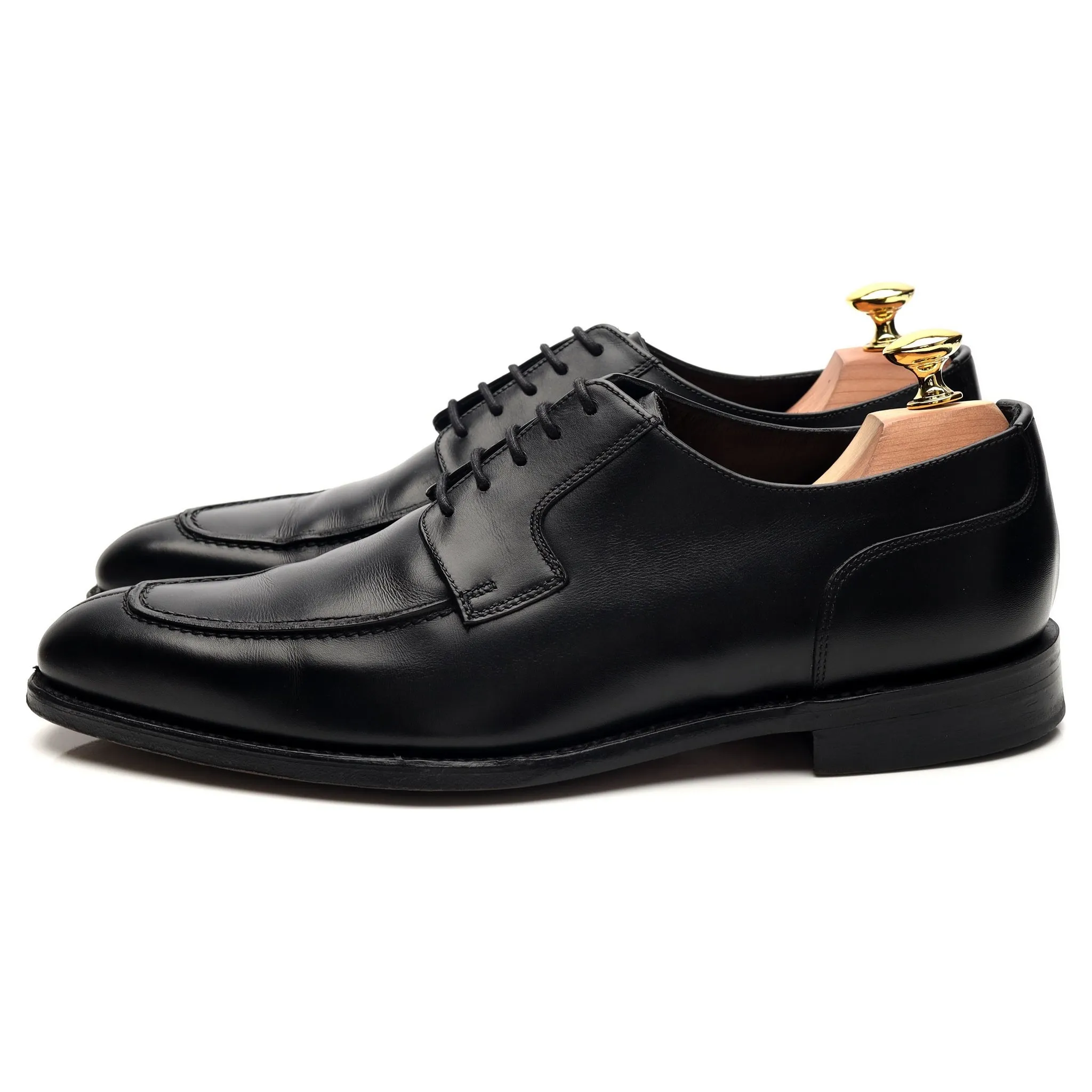 1880 Legacy 'Avon' Black Leather Split Toe Derby UK 7.5 F