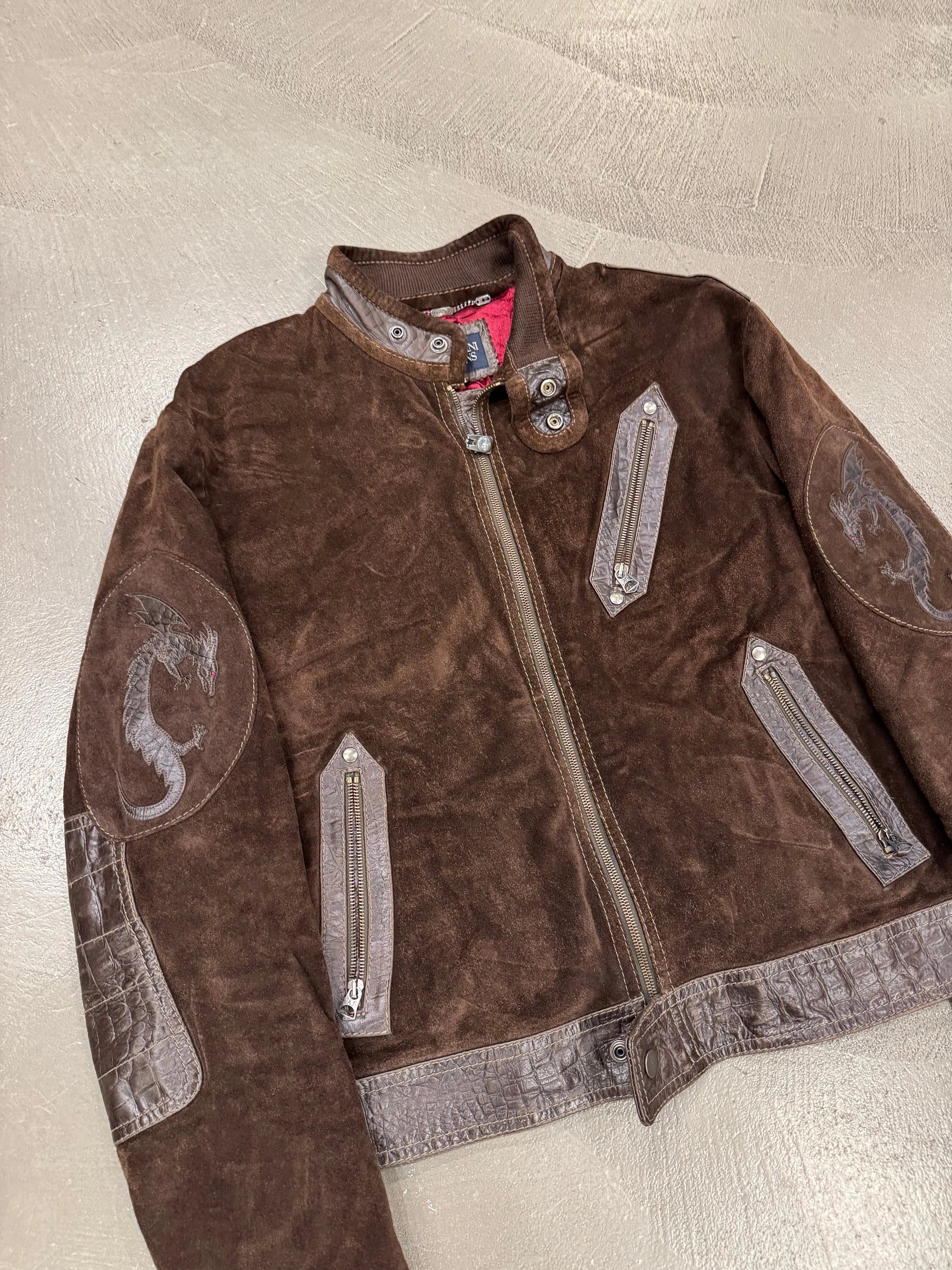 1990s Armani Dragon Hide leather skin jacket