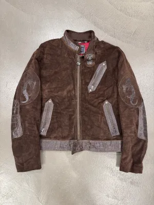 1990s Armani Dragon Hide leather skin jacket