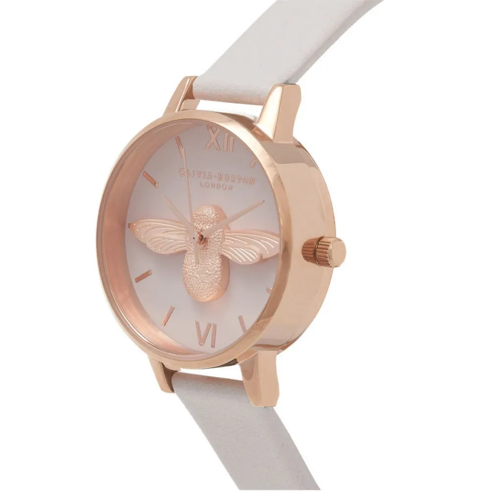 3D Bee Blush Dial Blush and Rose Gold Watch