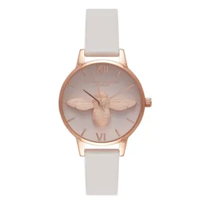 3D Bee Blush Dial Blush and Rose Gold Watch