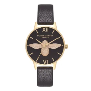 3D Bee Midi Dial Black and Gold Watch