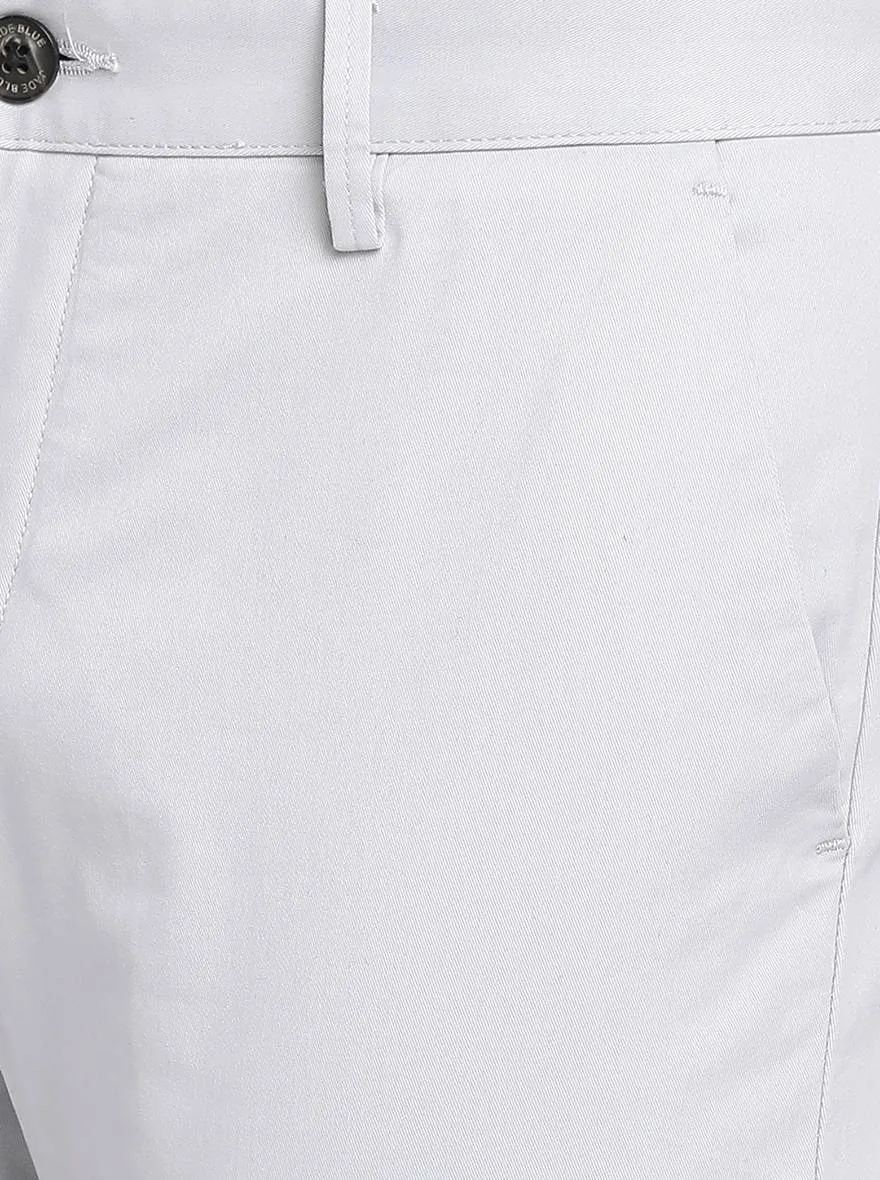 Ash Grey Solid Uno Fit Casual Trouser | JadeBlue