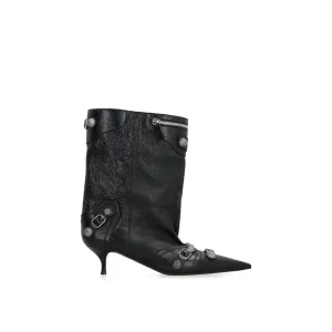 BALENCIAGA Cagole Leather Ankle Boots - 5 cm Heel