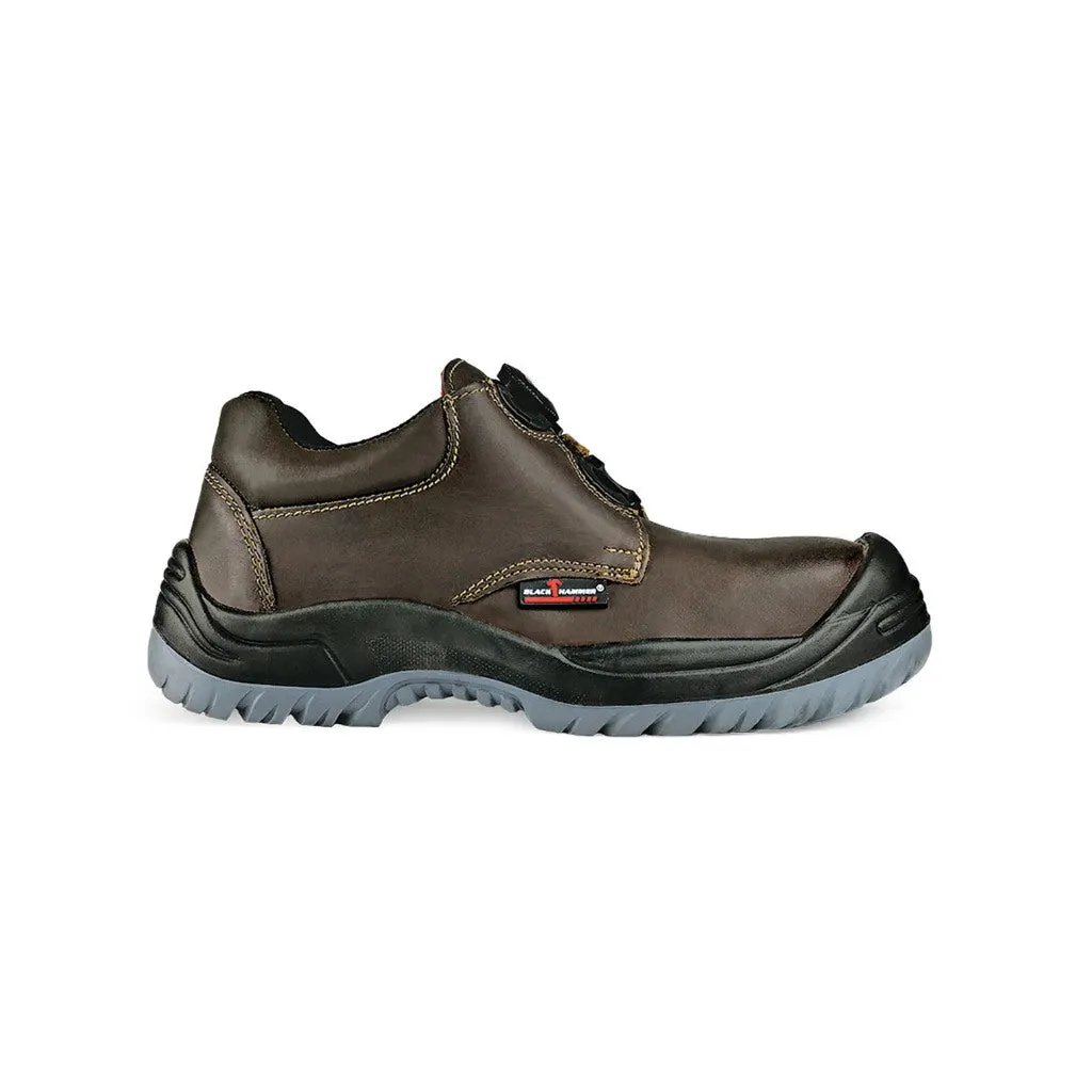 Black Hammer Men Low Cut with Fastlock Safety Shoe BH-1505-BI