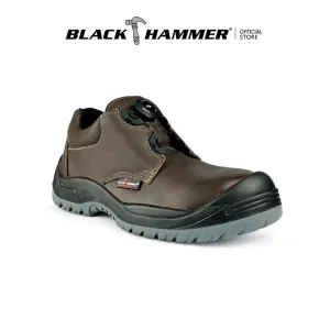 Black Hammer Men Low Cut with Fastlock Safety Shoe BH-1505-BI