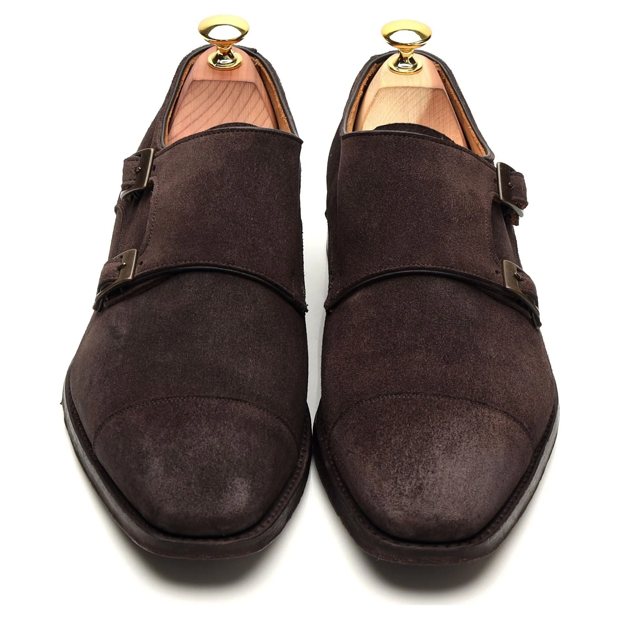Bodileys 'Lyndon ll' Dark Brown Suede Double Monk Strap UK 7.5 F
