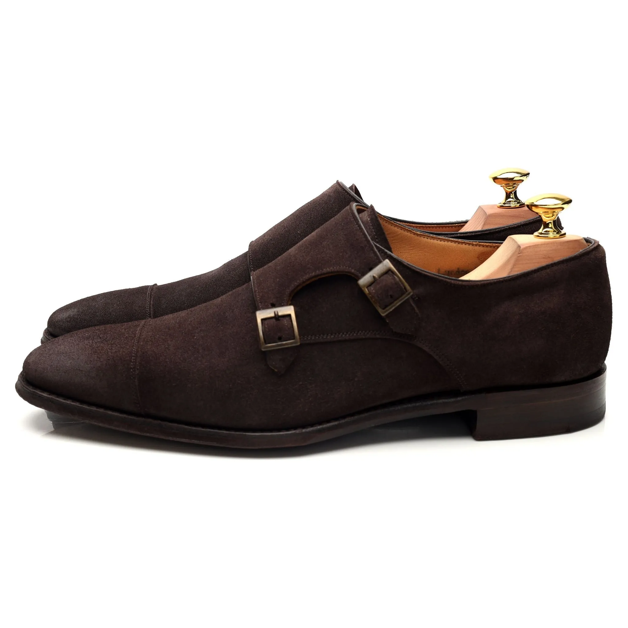 Bodileys 'Lyndon ll' Dark Brown Suede Double Monk Strap UK 7.5 F