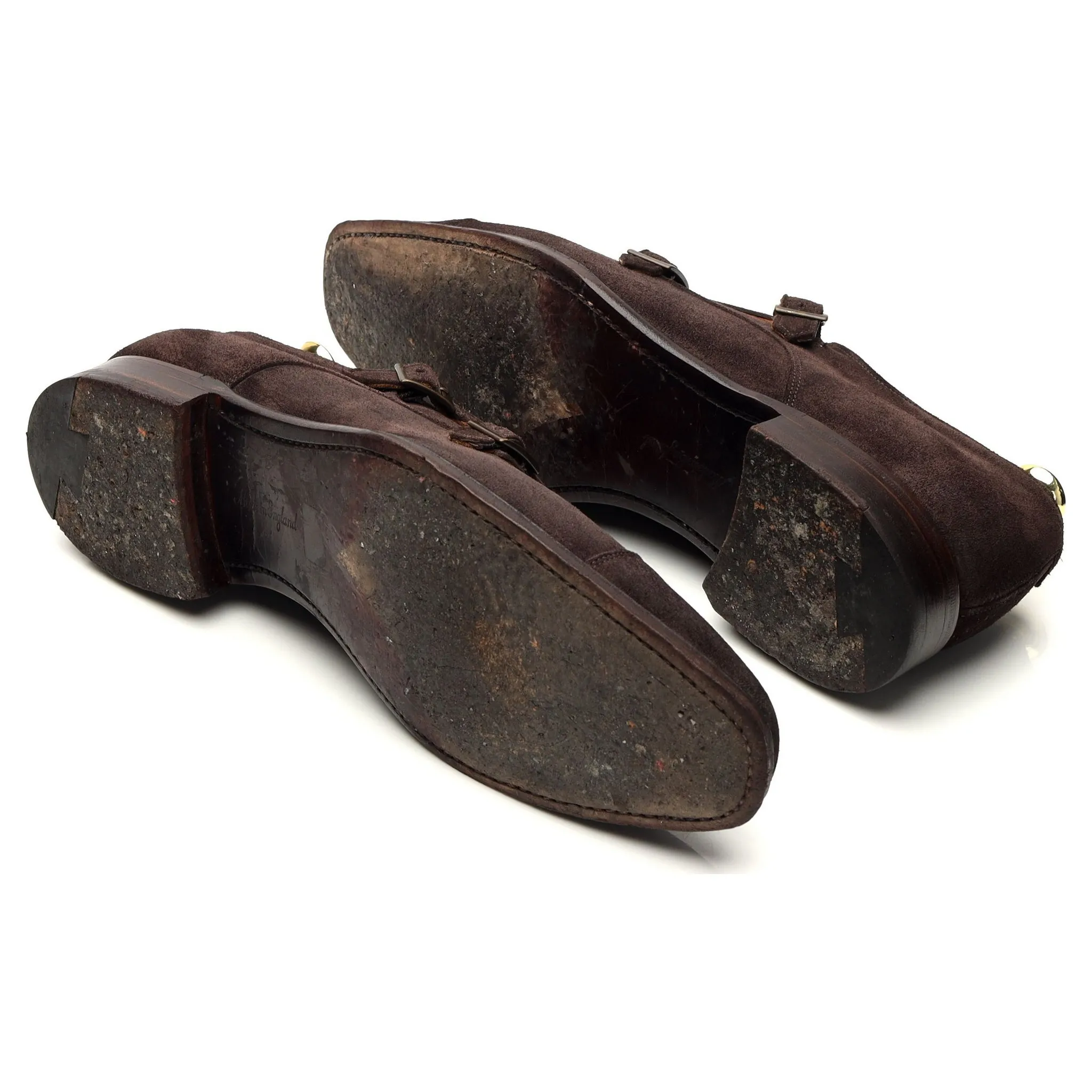 Bodileys 'Lyndon ll' Dark Brown Suede Double Monk Strap UK 7.5 F