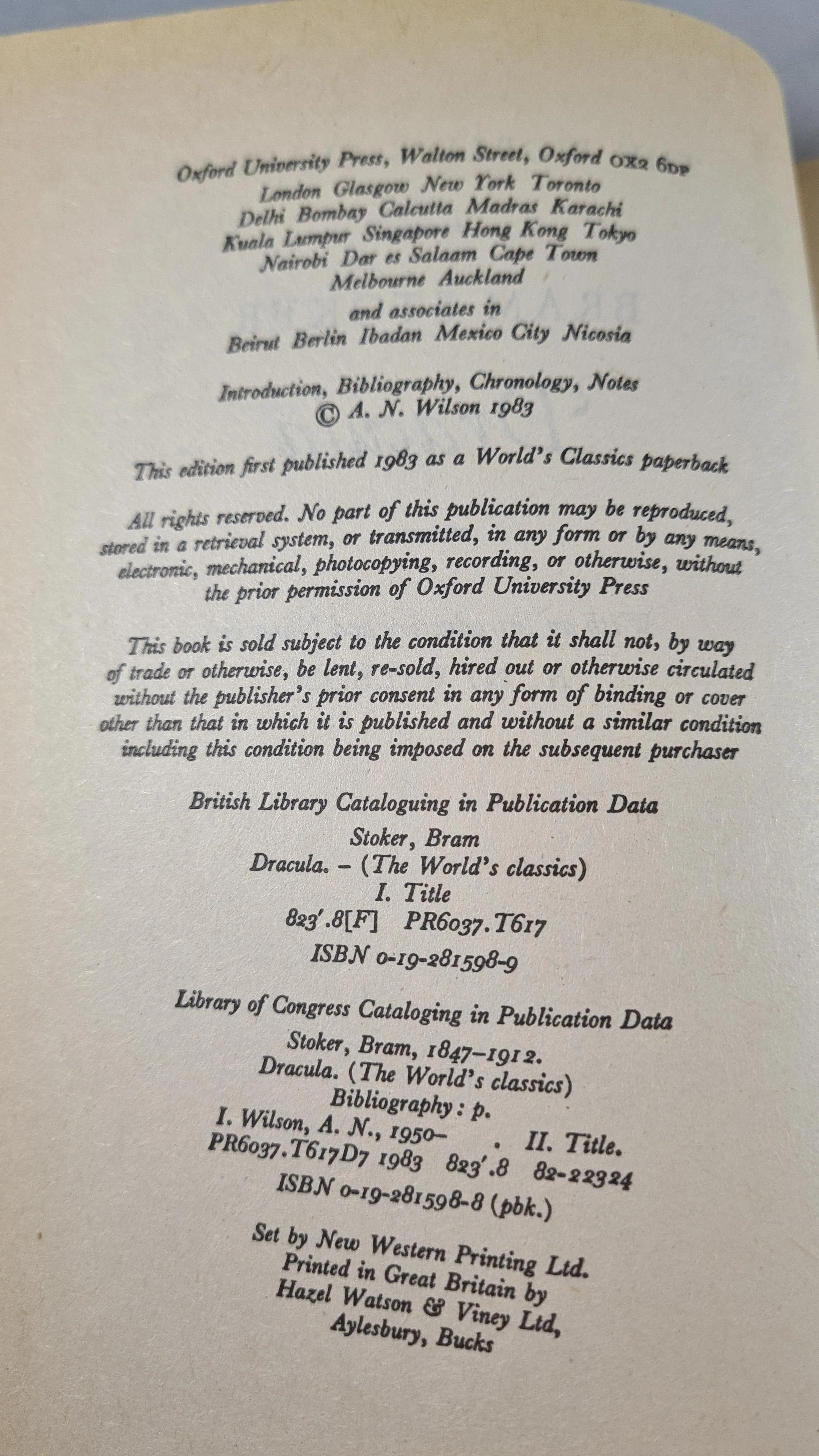 Bram Stoker - Dracula, Oxford University, 1983, Paperbacks