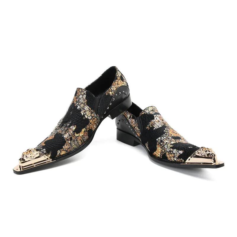 British handmade brogue leather shoes men's foreign trade cowhide pointed toe retro fashion carved business formal wear men's shoes tide