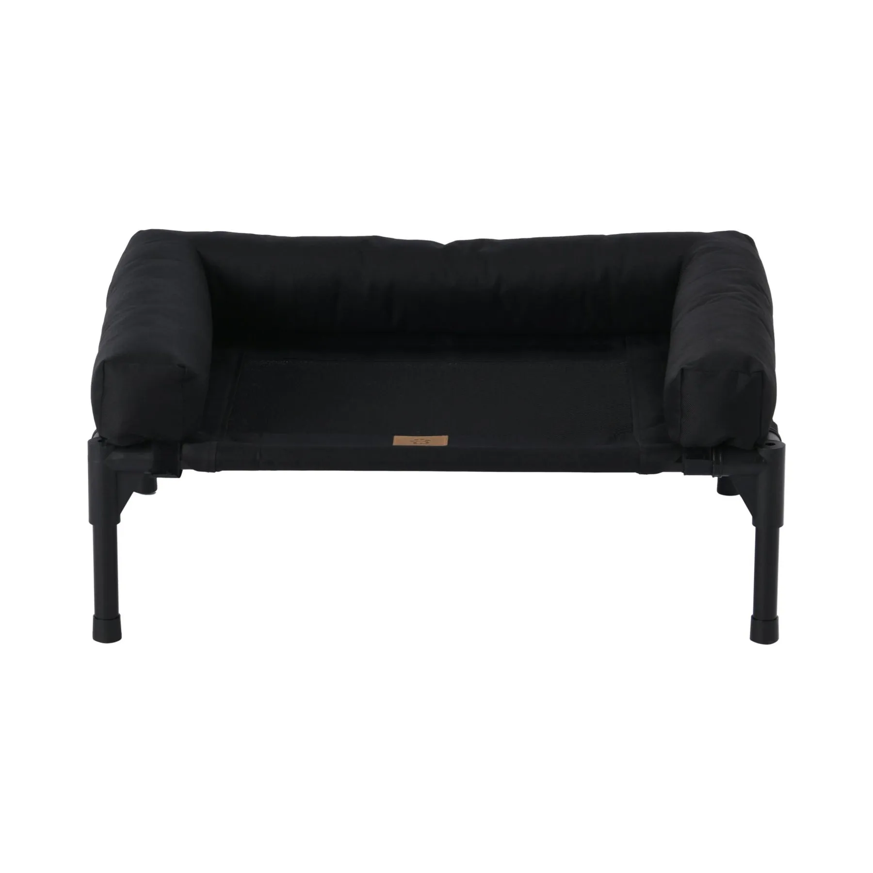 Charlie's Elevated Trampoline Bolster Sofa Dog Bed Black Medium