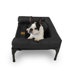 Charlie's Elevated Trampoline Bolster Sofa Dog Bed Black Small