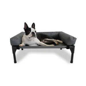 Charlie's Elevated Trampoline Bolster Sofa Dog Bed Grey Medium