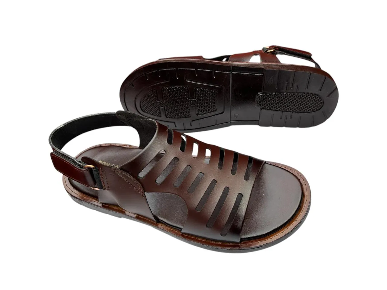 Cherry leather Handmade leather Sandal-2511
