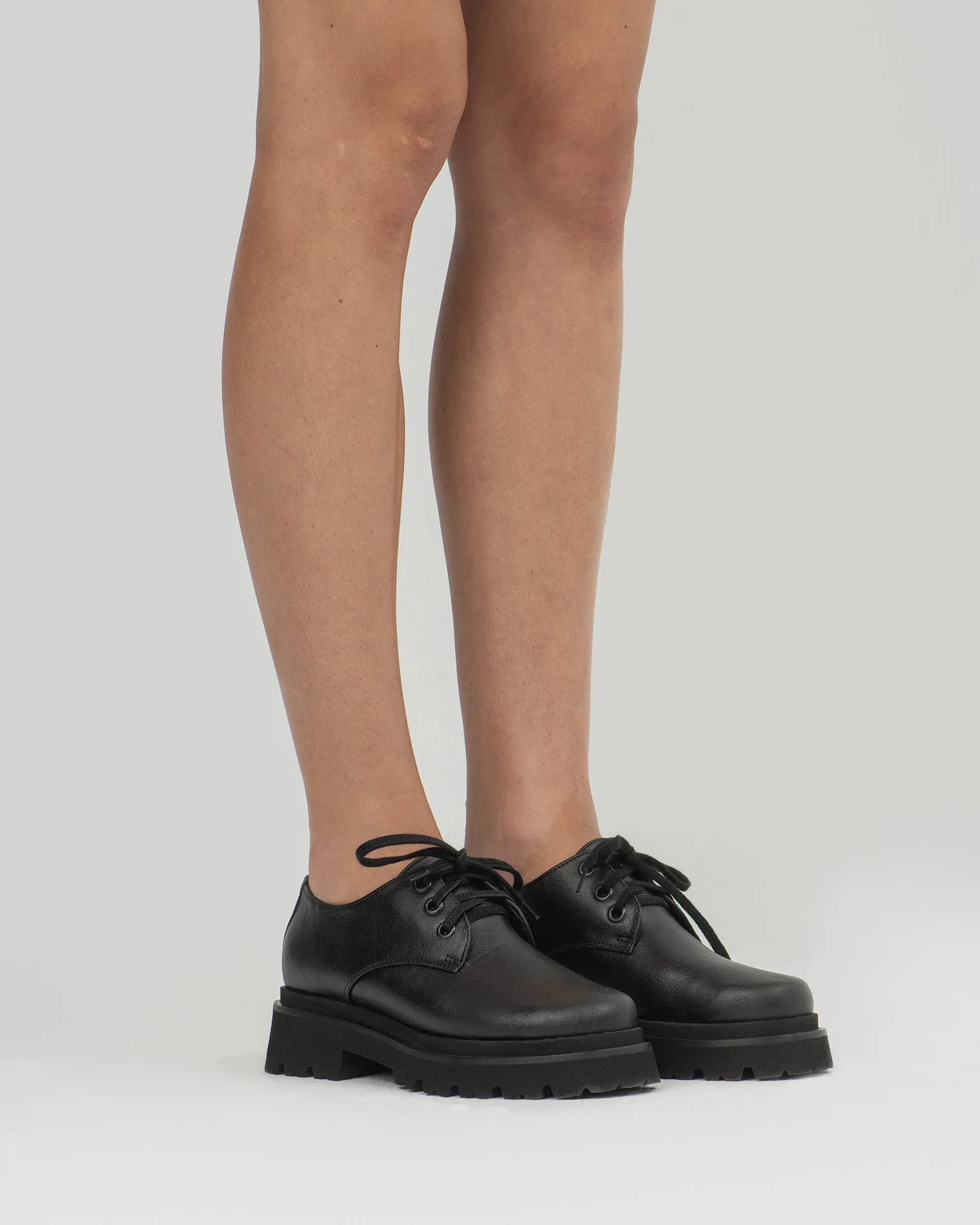 Chunky Derbs No 2 Black czarne półbuty damskie