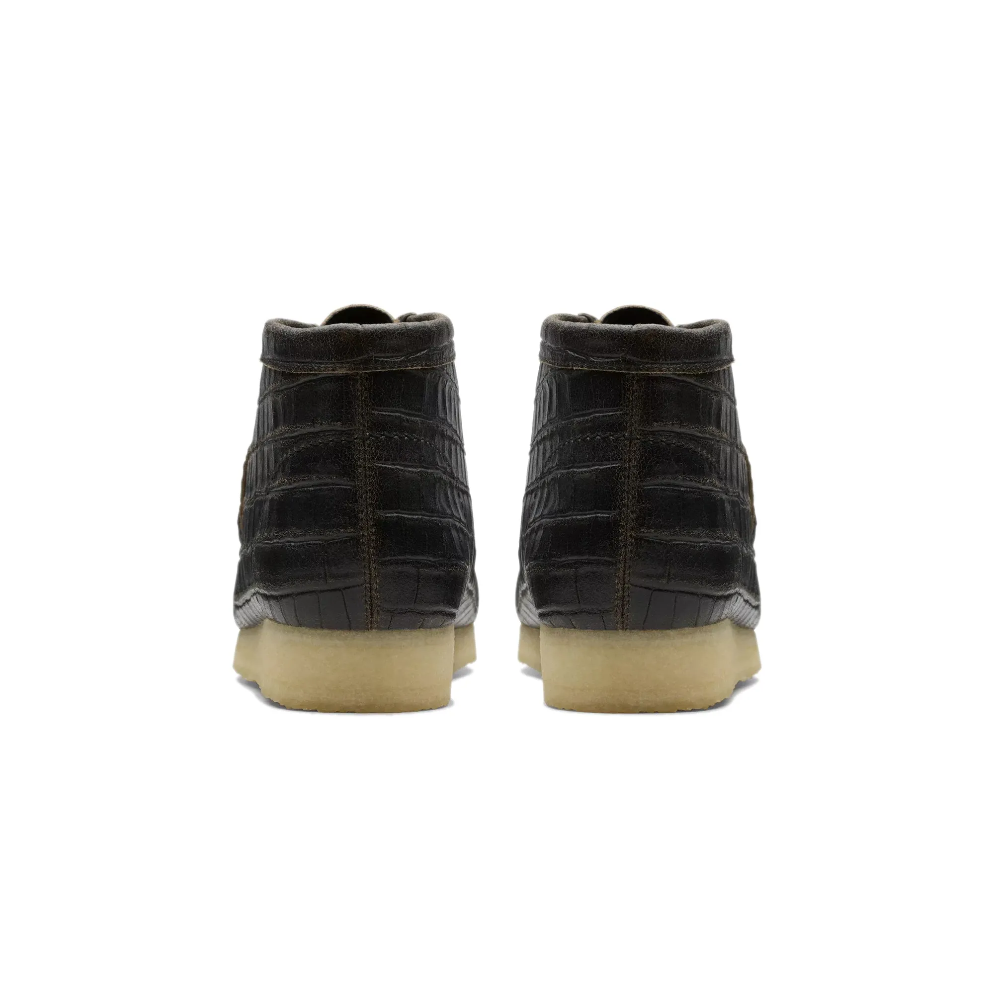 Clarks Mens Wallabee Croc Distress Boots