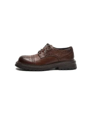 Classic Brogue Style Chunky Oxford Shoes