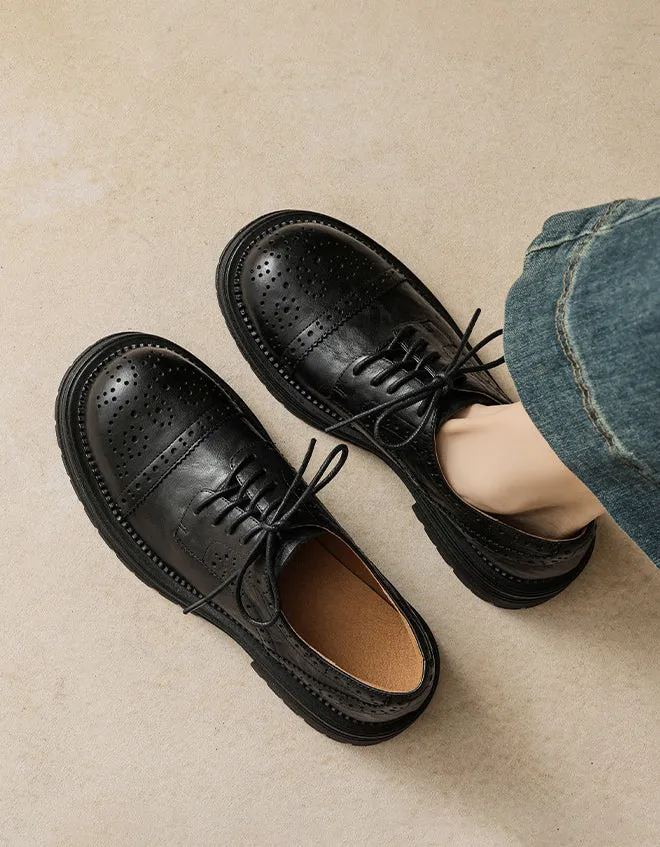 Classic Brogue Style Chunky Oxford Shoes