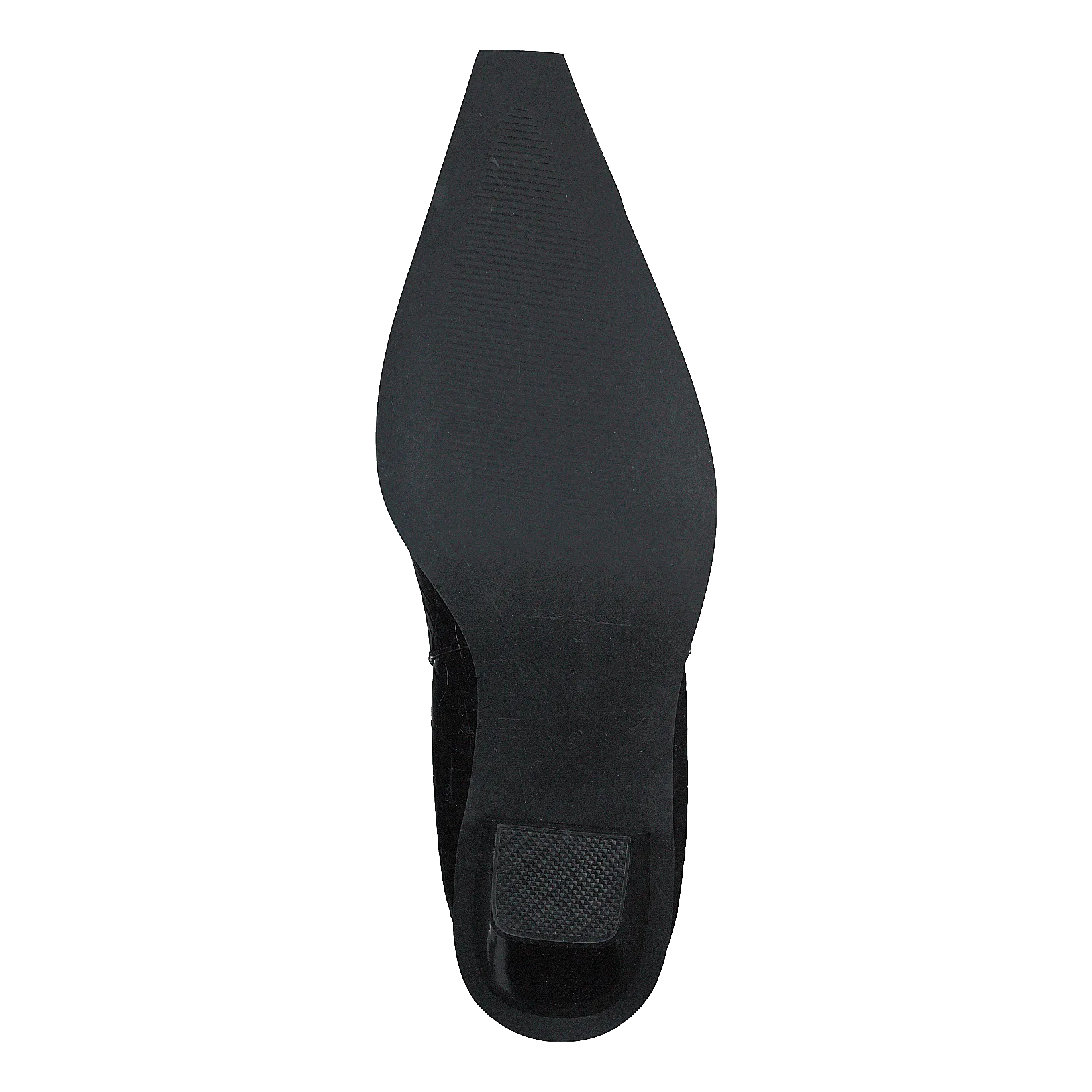 Croc Pointy Block Heel Black