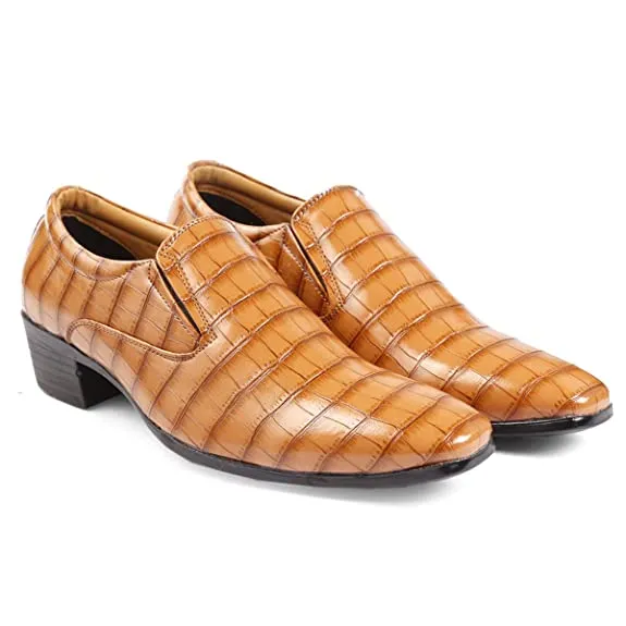 Crocodile Style Height Increasing Faux Leather Material Casual,Loafer and Moccasins Shoes-JonasParamount