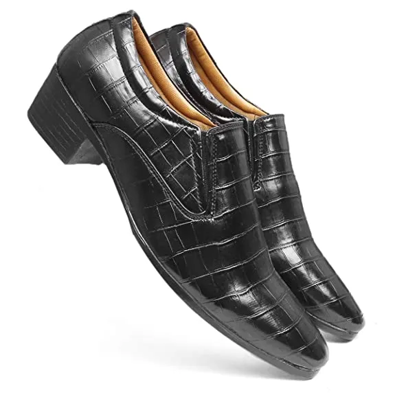 Crocodile Style Height Increasing Faux Leather Material Casual,Loafer and Moccasins Shoes-JonasParamount