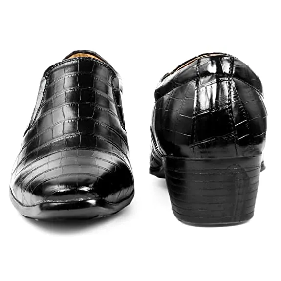 Crocodile Style Height Increasing Faux Leather Material Casual,Loafer and Moccasins Shoes-JonasParamount