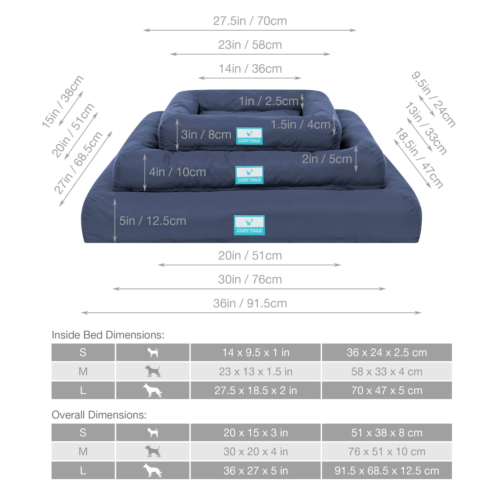 CT009  Waterproof Pet NEST with Cooling Gel Memory Foam