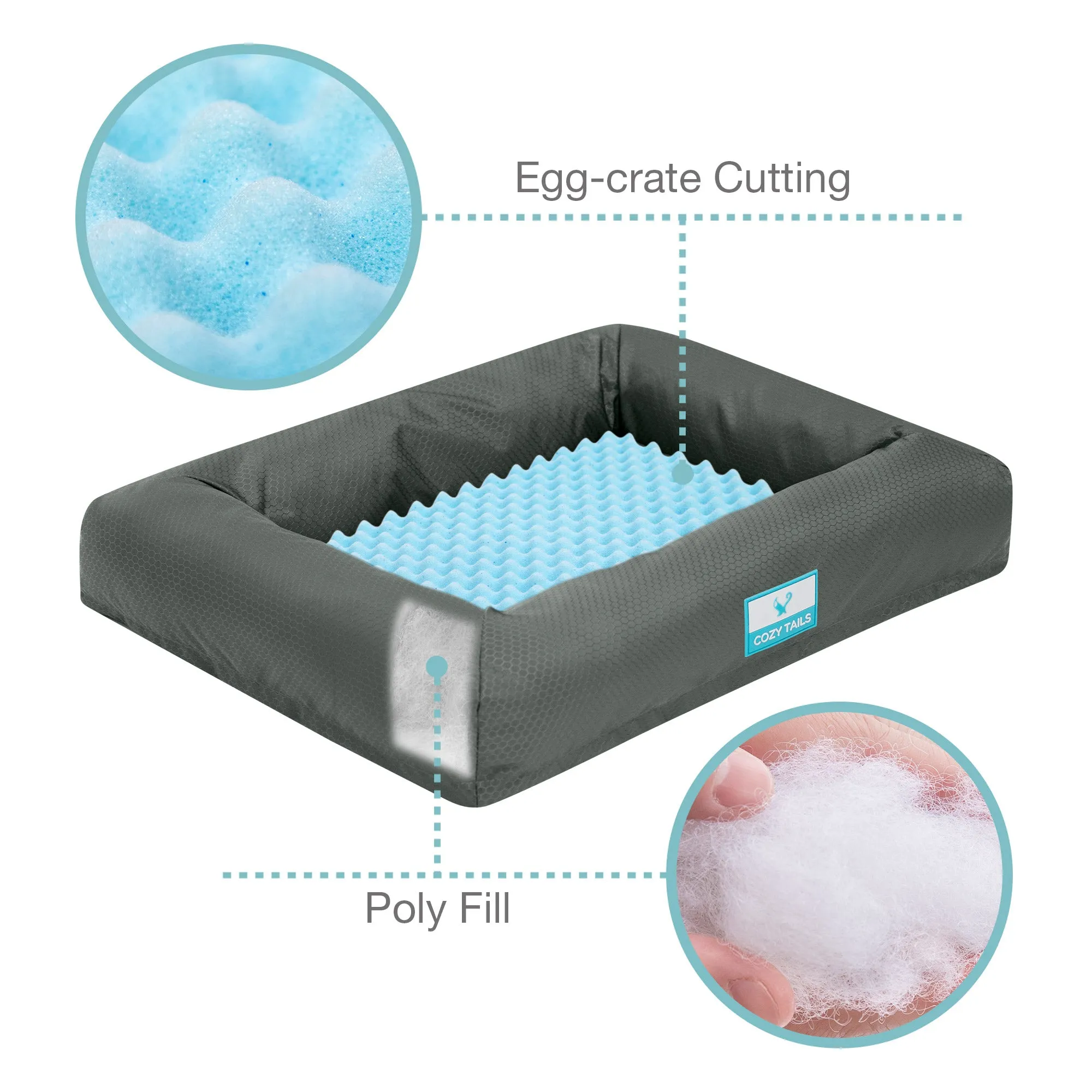 CT009  Waterproof Pet NEST with Cooling Gel Memory Foam