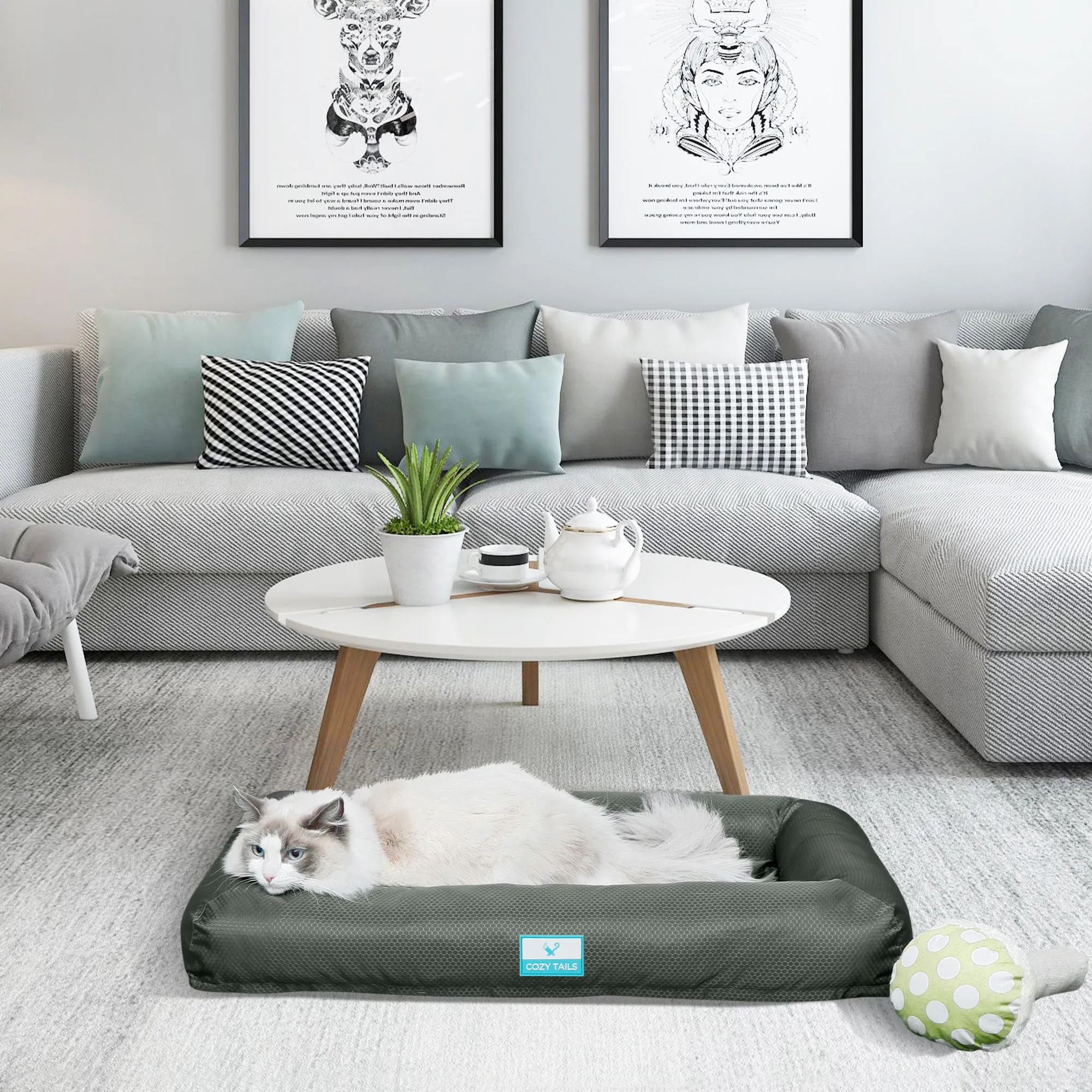 CT009  Waterproof Pet NEST with Cooling Gel Memory Foam