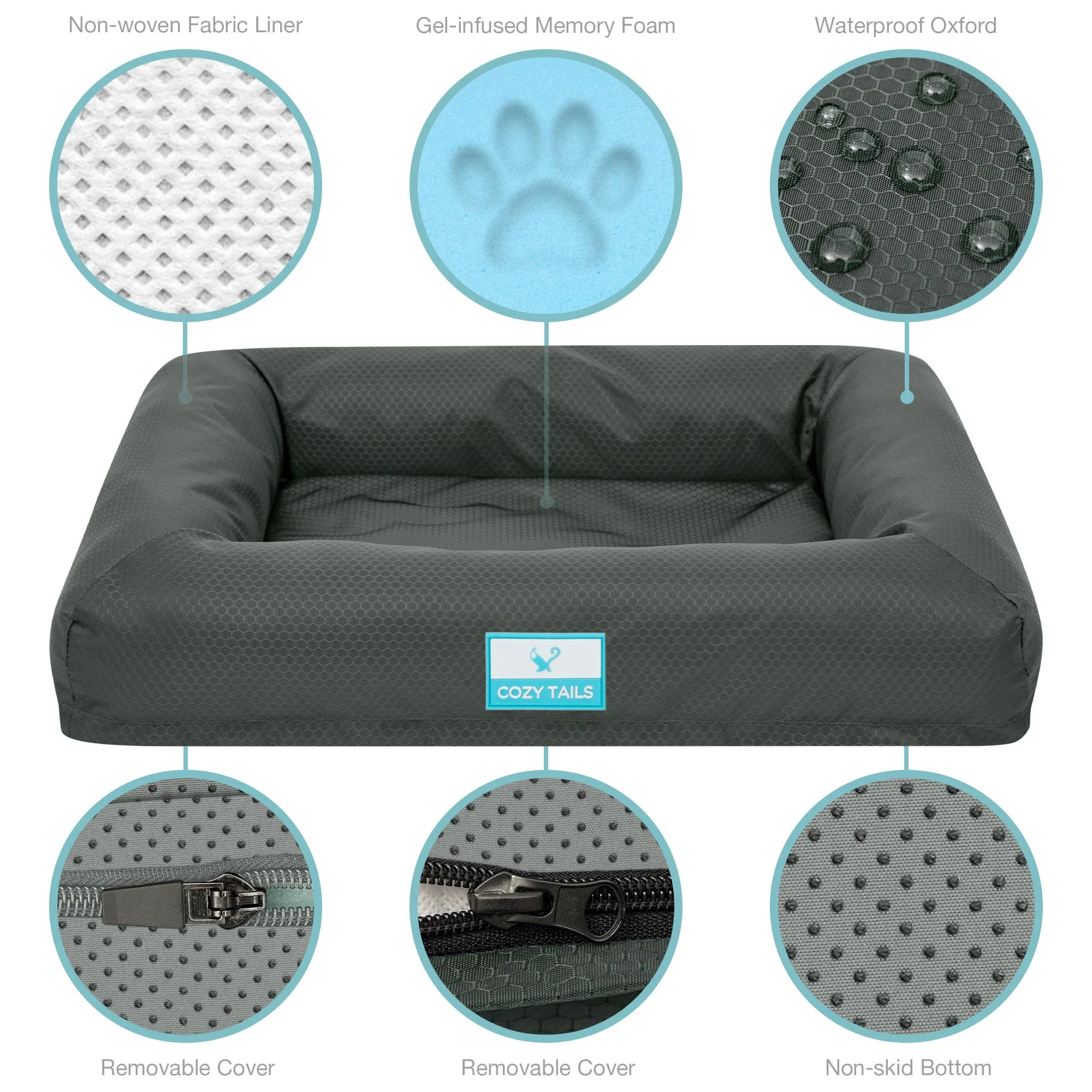 CT009  Waterproof Pet NEST with Cooling Gel Memory Foam