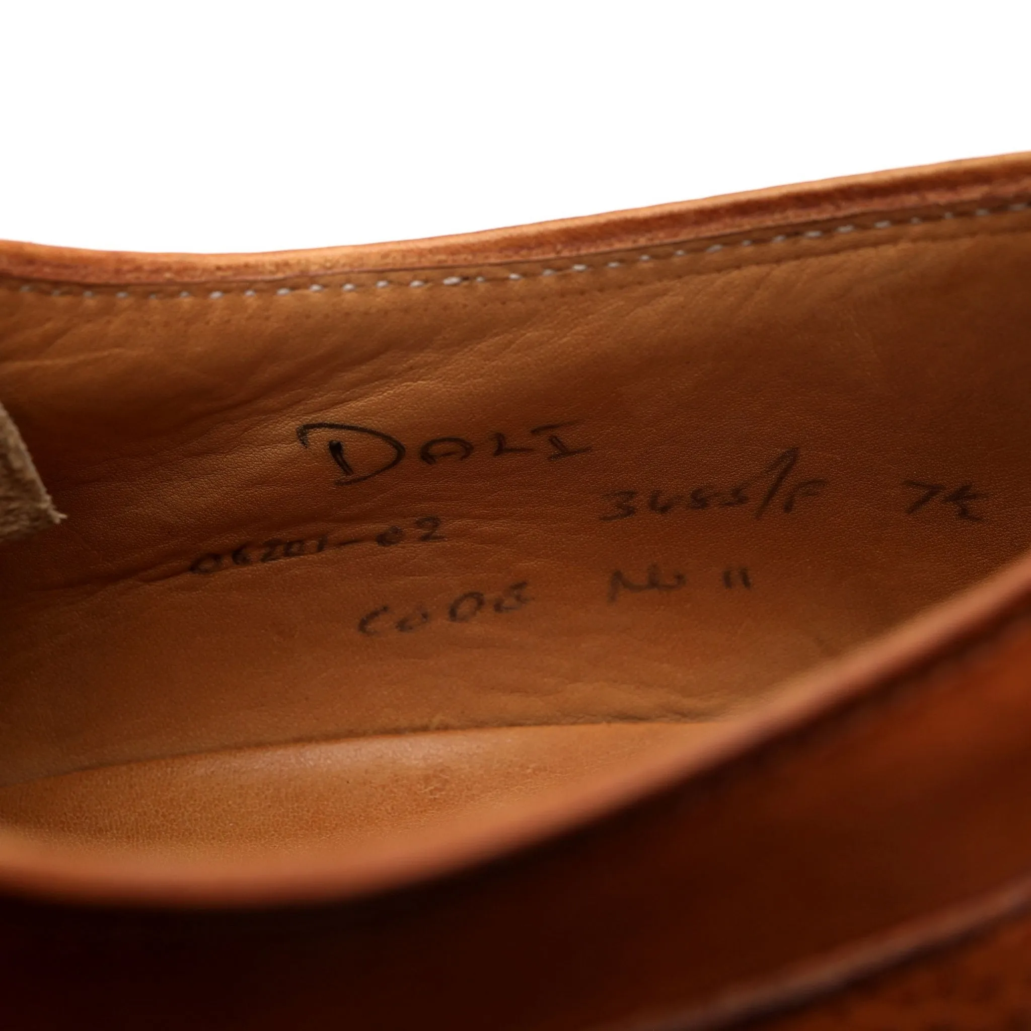 'Dali' Tan Brown Leather Apron Derby UK 7.5 F