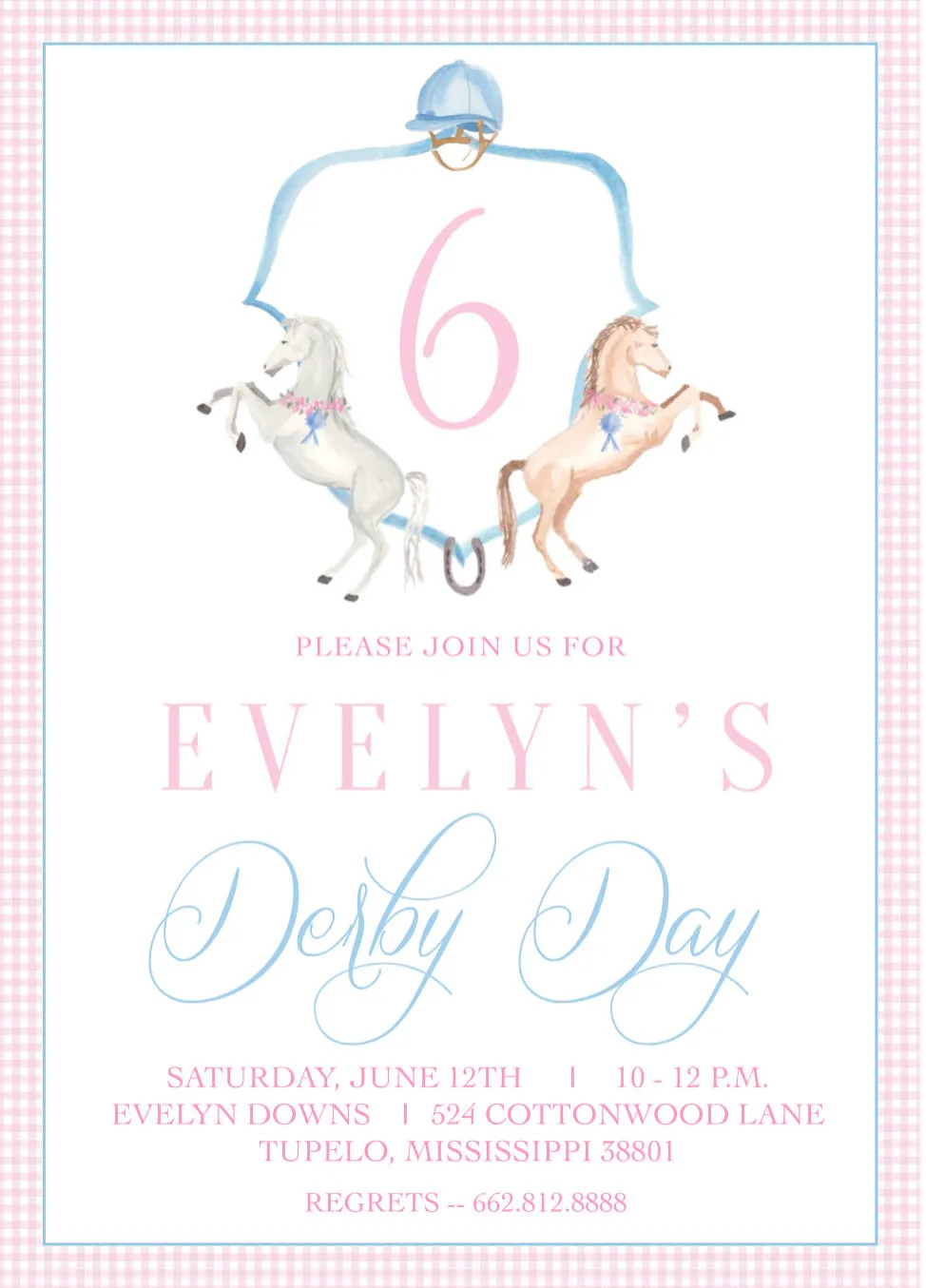 Derby Crest II Birthday Invitations