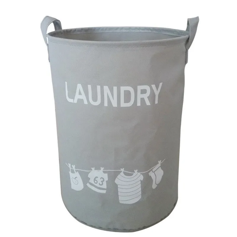 Dustproof Waterproof Foldable Oxford Laundry Basket Pop-up Washing Laundry Storage Bags Home Hampers Kids Toys Storage Bucket