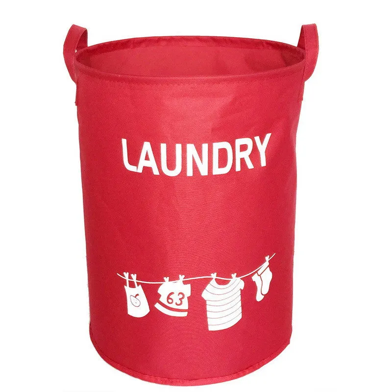 Dustproof Waterproof Foldable Oxford Laundry Basket Pop-up Washing Laundry Storage Bags Home Hampers Kids Toys Storage Bucket