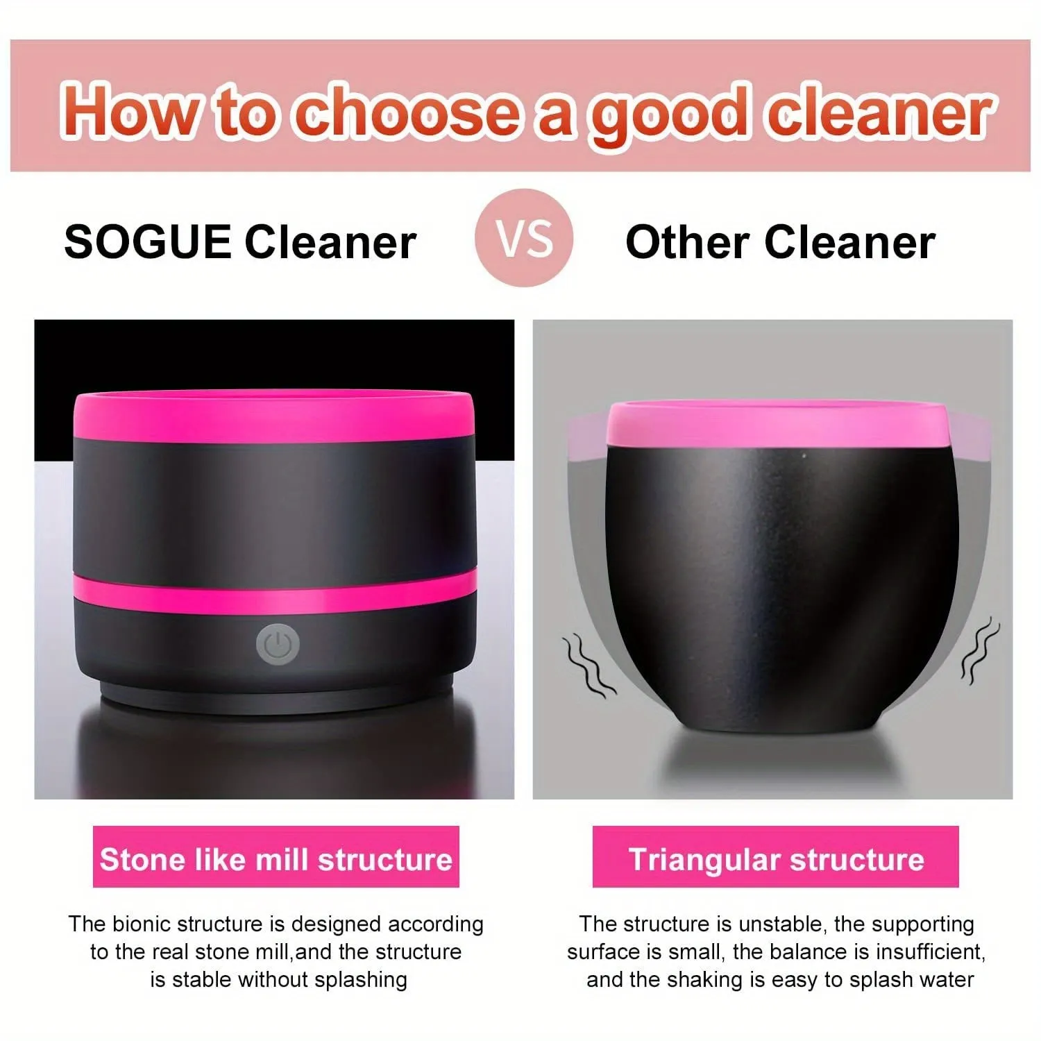 Electric Makeup Brush Cleaner Type-C Small Removeable Easy to Clean