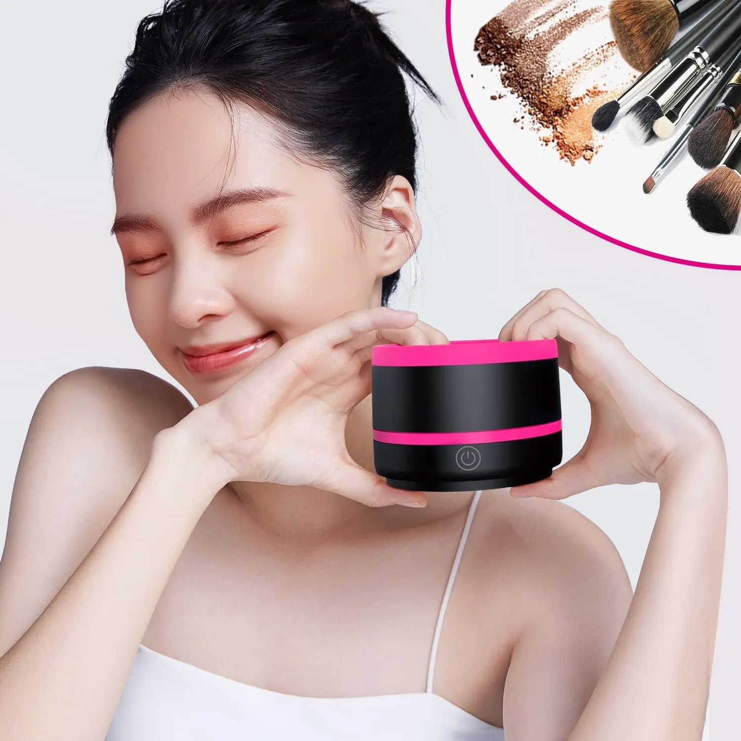 Electric Makeup Brush Cleaner Type-C Small Removeable Easy to Clean