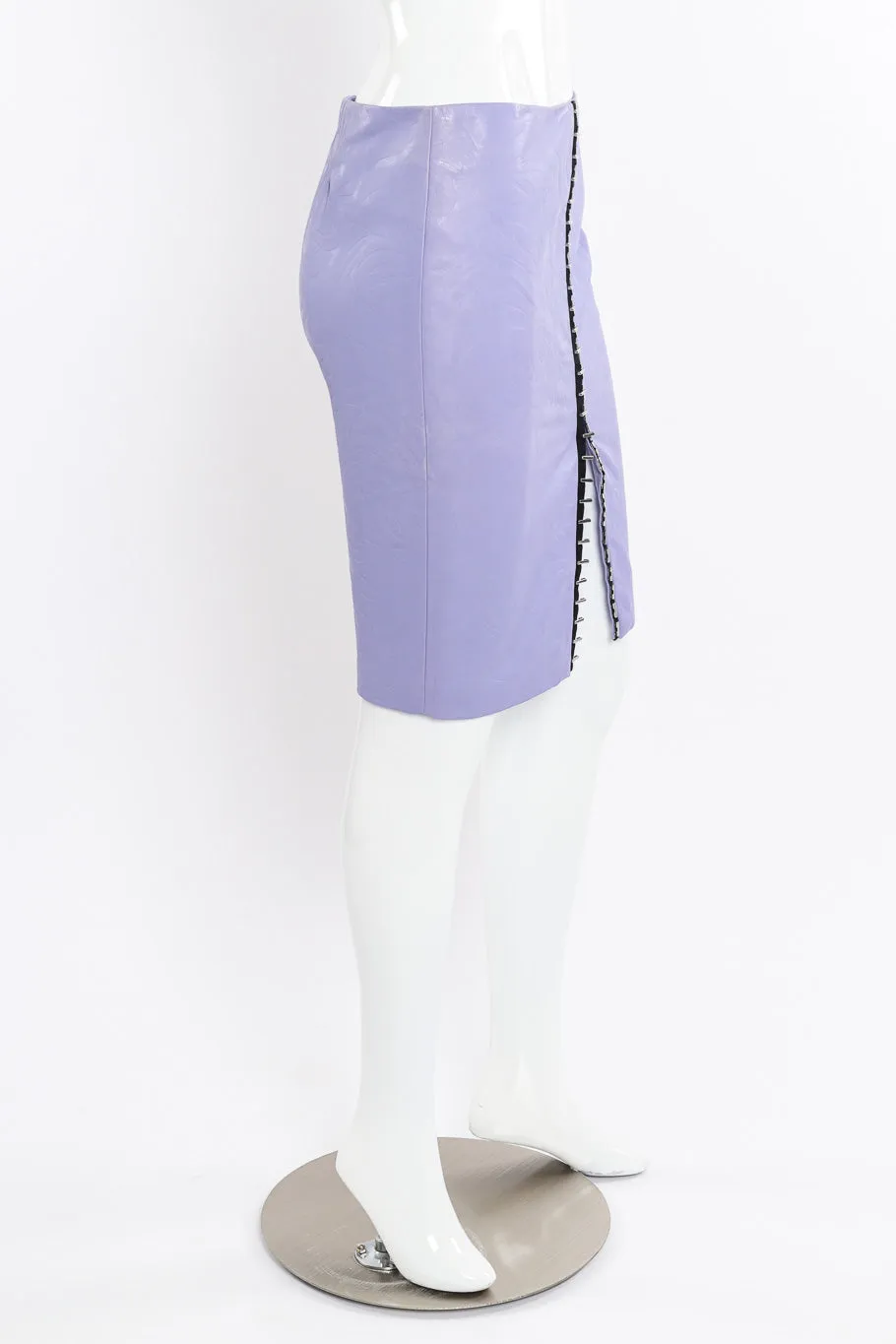 Embossed Leather Pencil Skirt