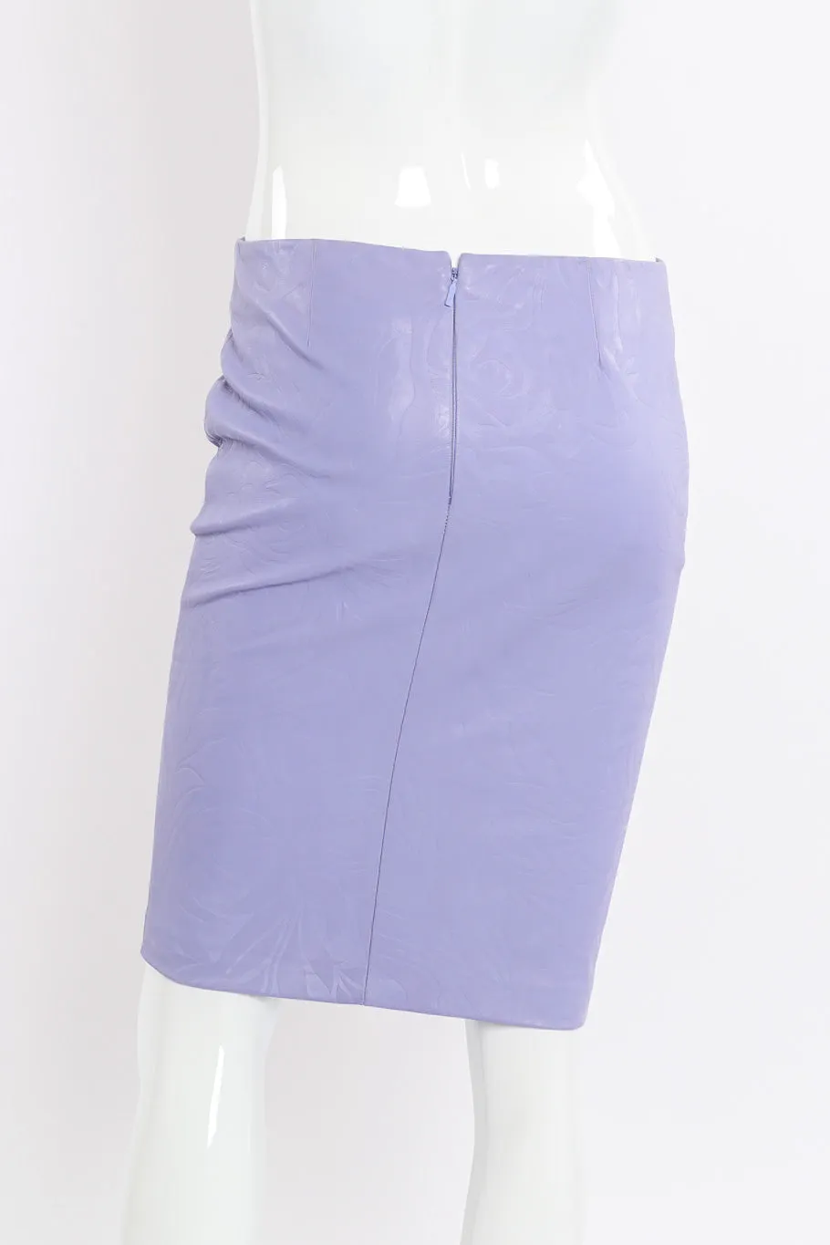 Embossed Leather Pencil Skirt