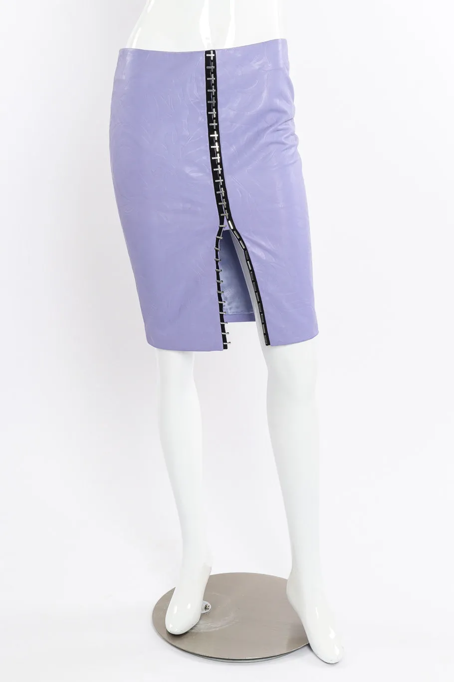Embossed Leather Pencil Skirt