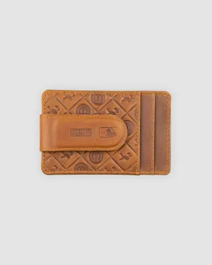 Flag Man Glove Leather Money Clip Wallet - Chicago Cubs