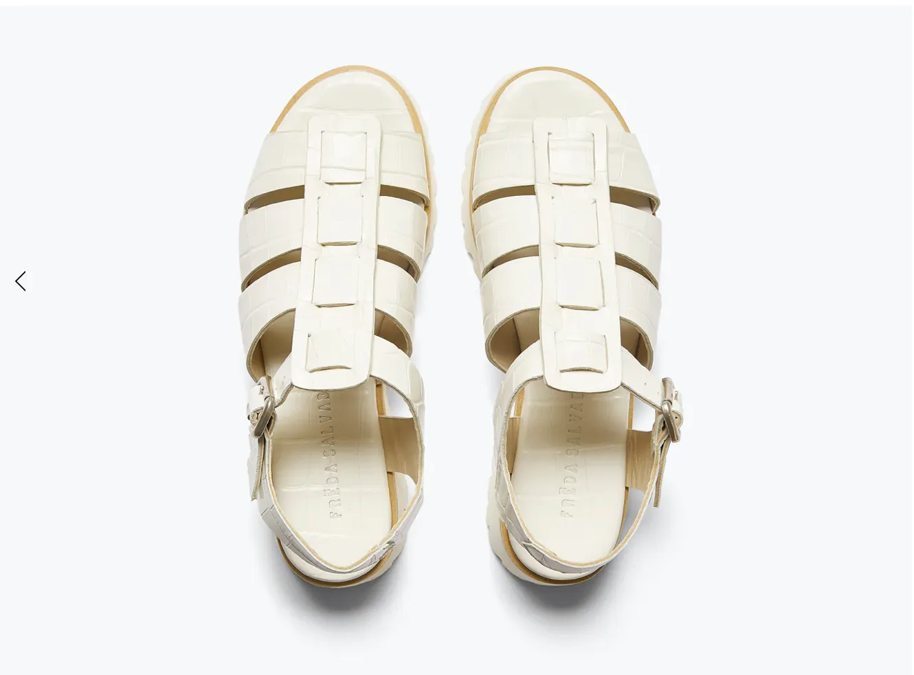 FREDA SALVADOR: DARYA LUGSOLE FISHERMAN, PEARL EMBOSSED CROC
