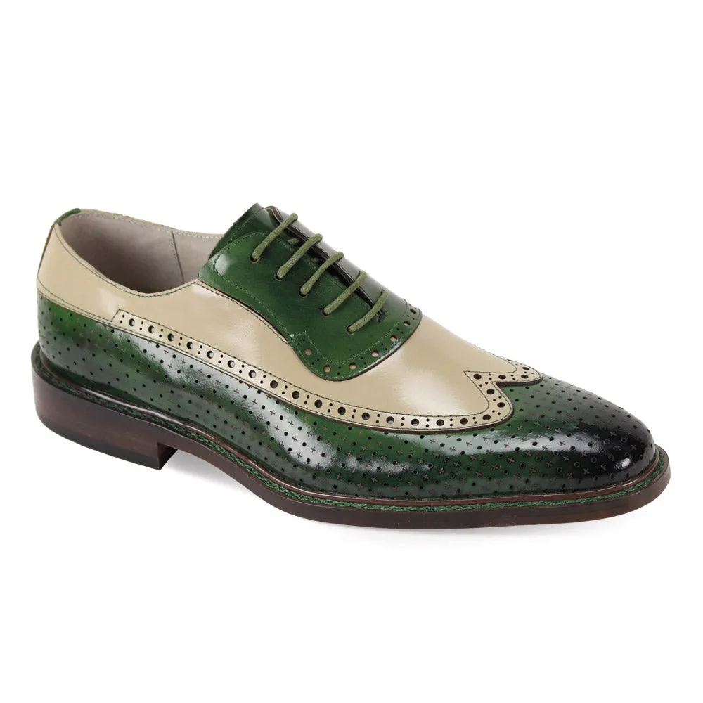 Giovanni Rio Leather Brogue Dress Shoes