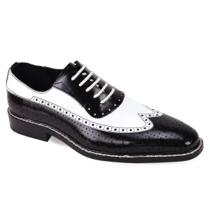 Giovanni Rio Leather Brogue Dress Shoes