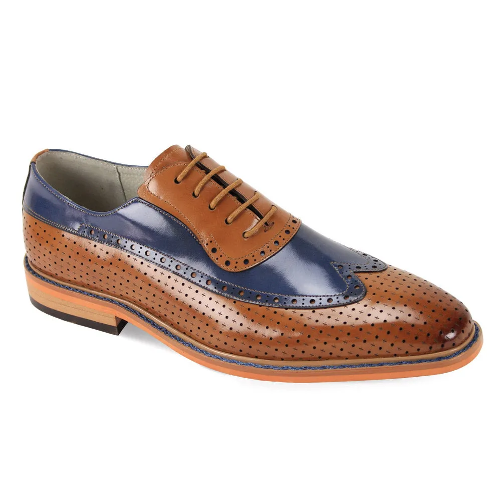 Giovanni Rio Leather Brogue Dress Shoes