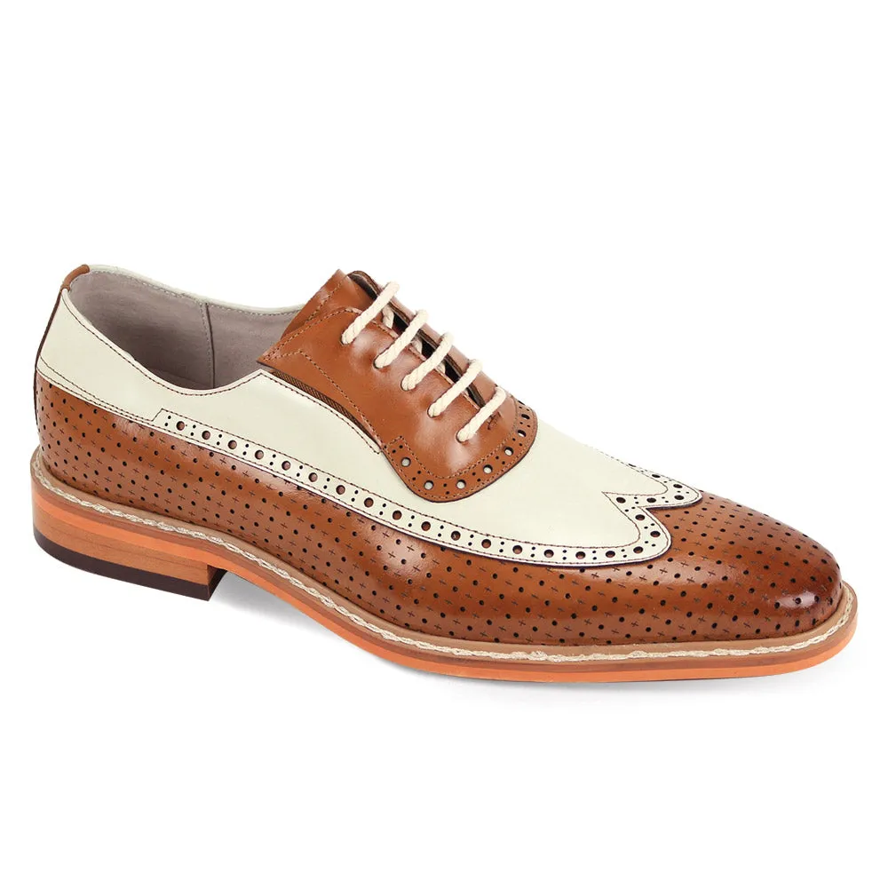 Giovanni Rio Leather Brogue Dress Shoes