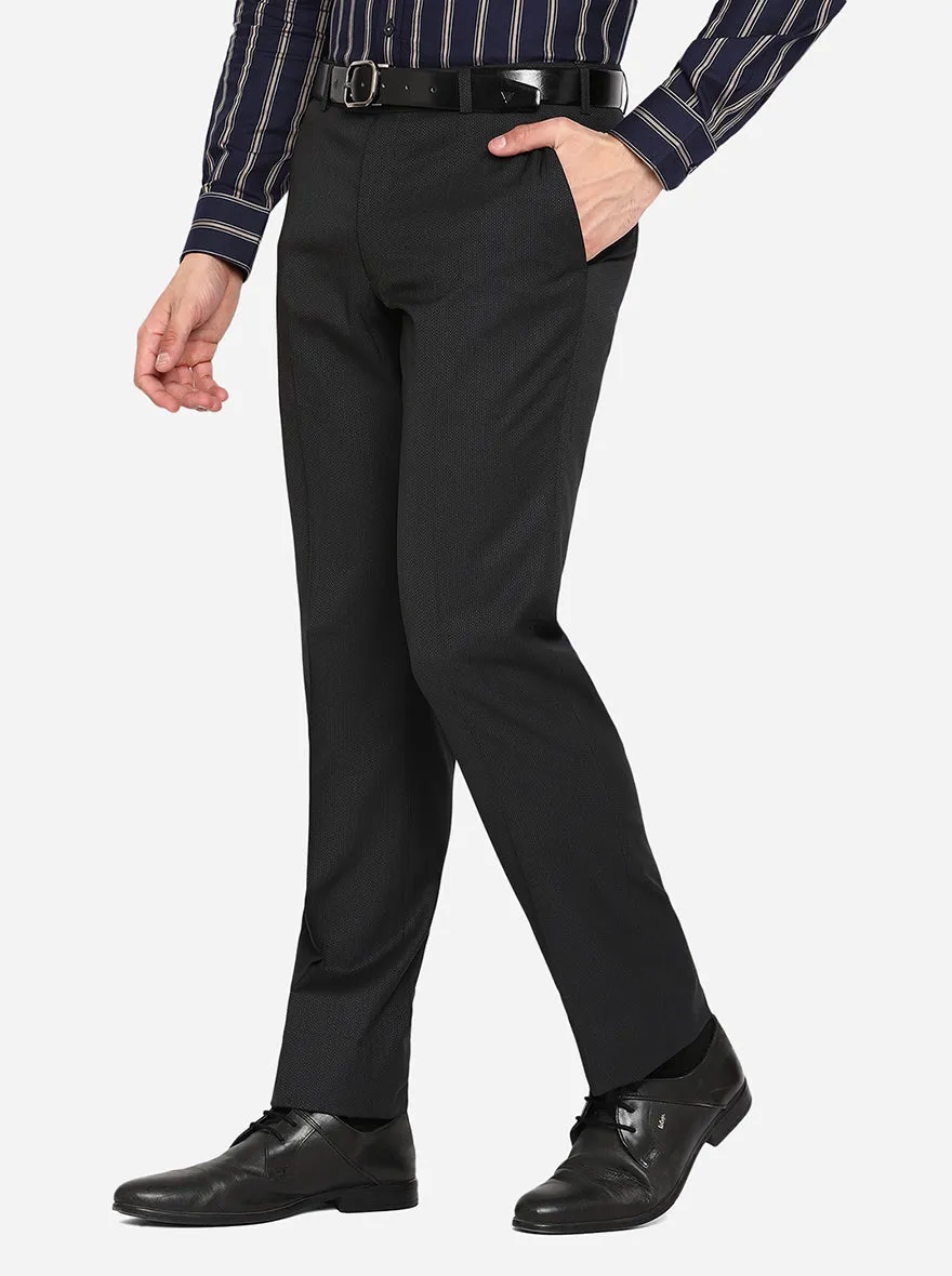 Grey Solid Classic Fit Formal Trouser | JadeBlue