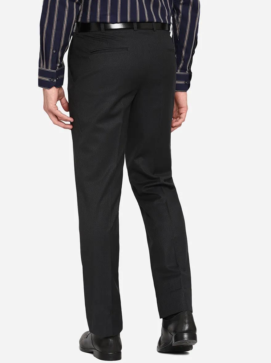 Grey Solid Classic Fit Formal Trouser | JadeBlue